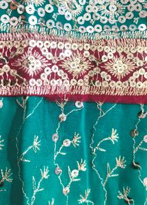 Green Embroidered Saree