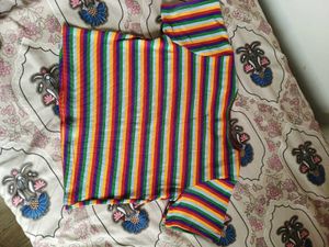 Rainbow Striped Tee
