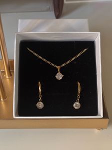 Ariel Solitaire Jewelry Set Anti-tarnish