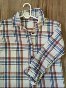 Red &amp; Blue Plaid Button-Down Shirt