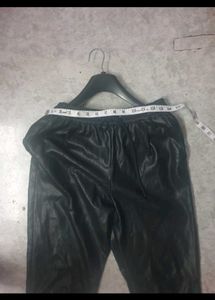 Zara Imported Leather Track Pants 26 28