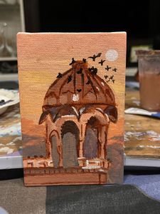 Rajasthani palace acrylic painting 🖼️