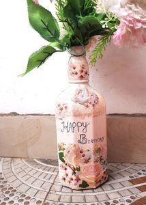 Decoupage Bottle Art