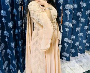 Peach Embroidered Kurta Set