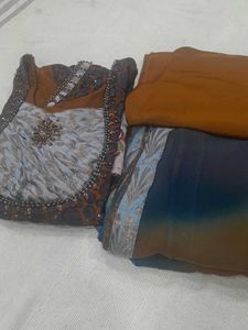 Brown Sequin Embellished Dress