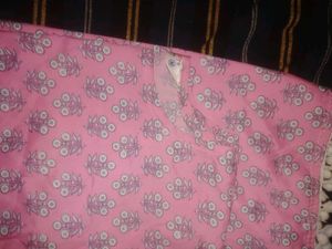 Pink Floral Kaftan Kurta