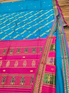 Blue &amp; Pink Ethnic Saree