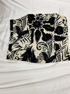 Black & White Floral Printed Top