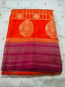 Elegant Orange Saree