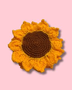 Crochet Sunflower Coasters (Set of 2)