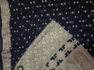 This Is a Very Beautiful Navy Blue Saree🫶🏻