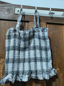 Checked Shirt With Crop Top