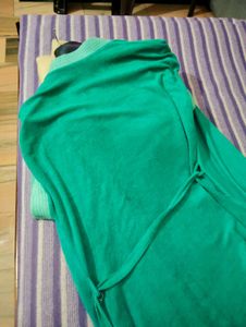 Elegant Green Robe  After A Shower