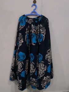 Blue Rose Bohemian Skirt.