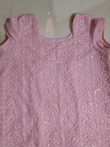 Pink Embellished Kurta