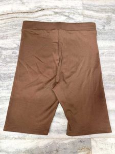 H&amp;M XS Brown Ribbed Biker Shorts