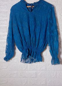 Royal Blue Lace Top