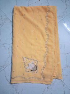 Mustard Yellow Beautiful Saree