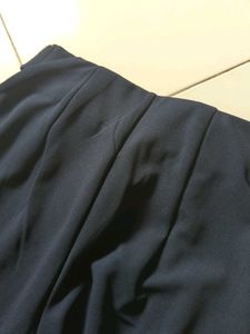 Elegant Navy Blue Belted Pants