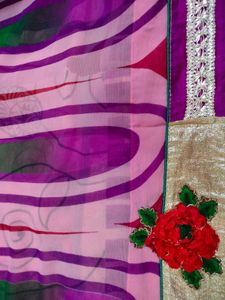 Elegant Floral Saree with Blouse