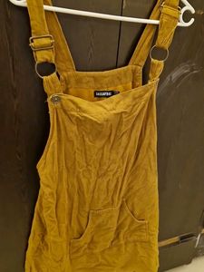 Mustard Corduroy Overall Dress