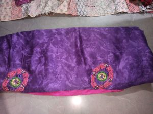 Purple Ethnic Dress Material