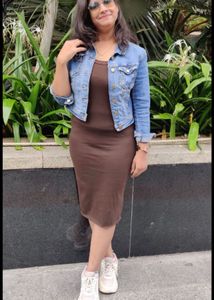 Brown h&amp;m Bodycon Midi Dress