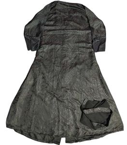Elegant Coat Style Front Open Dubai Black Abaya