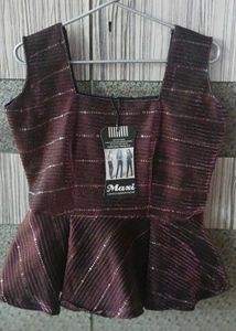 Shimmery Party Wear Peplum Top