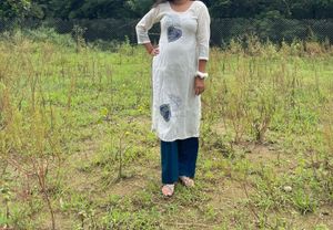 Elegant White Printed Kurta