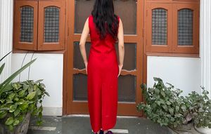 Elegant Red Maxi Dress