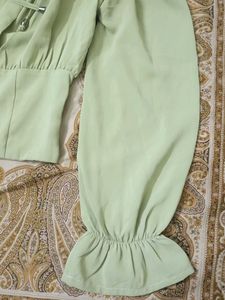Mint Green Ruffle Top