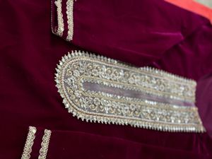 2 Piece Velvet Suit Party Wear