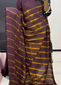 Pure Muslin Real Mirror Work Saree