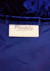 Blue Velvet Mini Dress