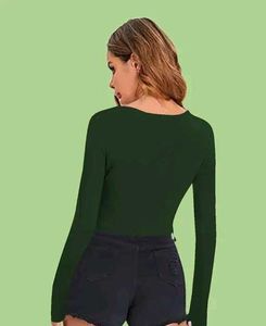 Dark Green Top Full Sleeves