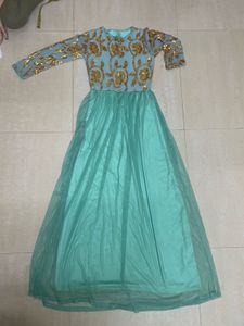 Sea green Embellished gown