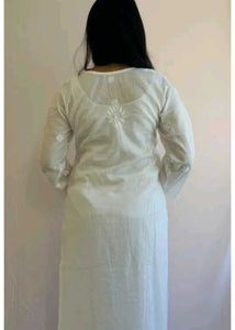 White Embroidered Kurt