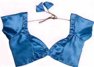 Satin Non Padded Deep Neck 1 Hook Backless Blouse