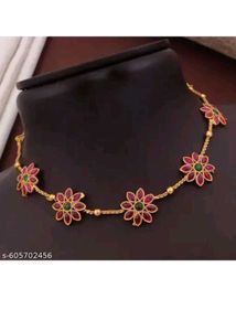Flower Design Necklace &amp; Earring Set