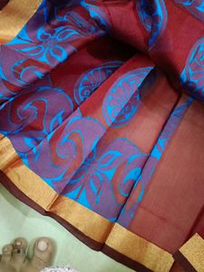 Kanjeevaram Style Handloom Saree With 2 Side Coppe