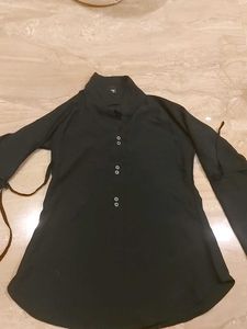 Black Button-Down Shirt
