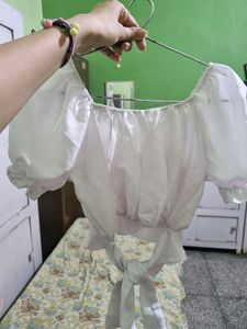Stylish White Style Back Top