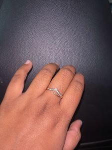 Delicate AD V-Shape Ring