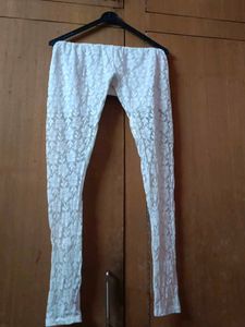 White Lace Leggings