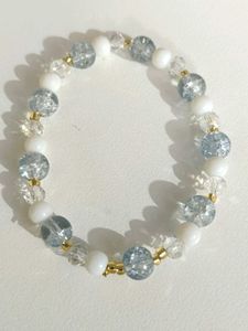 Aesthetic Baby Blue Beaded Bracelet
