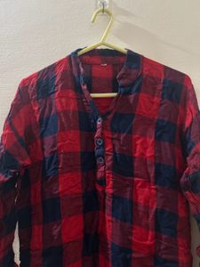 Red Plaid Tunic Top and Pants