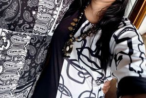 Beautiful Two Set Black Nd White