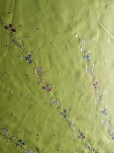 Parrot Green Dupatta For Half Saree
