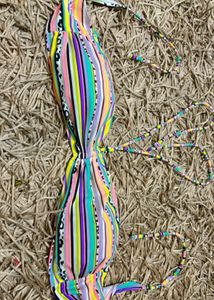 Neon Multicoloured Halter Strapful Bra